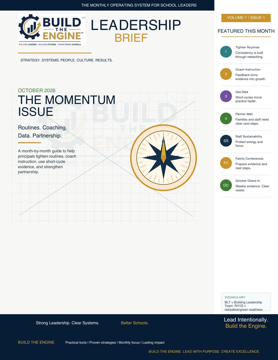 Preview of page 1 of the October Ultimate Principal Newsletter